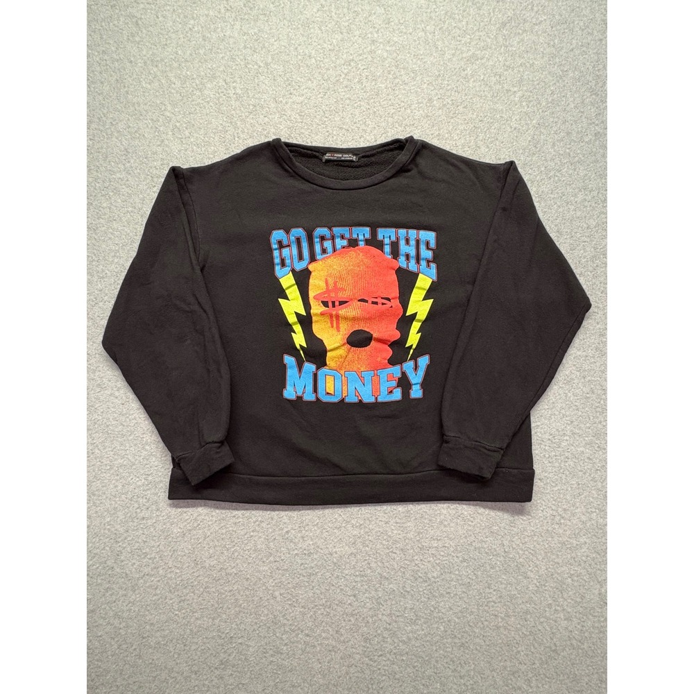 Rock Rose Couture‎ Los Angeles Go Get The Money Graphic Sweatshirt Black Large